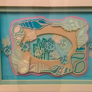 Framed 12x15 original artwork by S Nicols